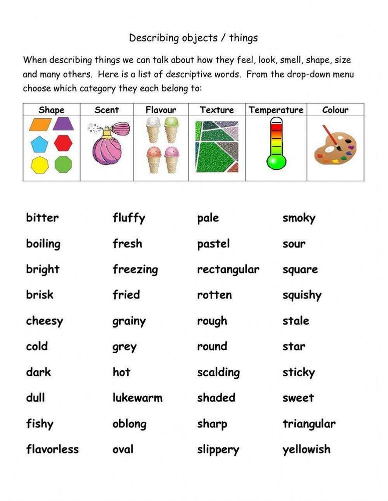 Describing objects. Worksheets прилагательных. Describing objects adjectives. Describing objects примеры. Describe objects adjectives.